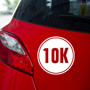 10K-Marathon Runder Aufkleber