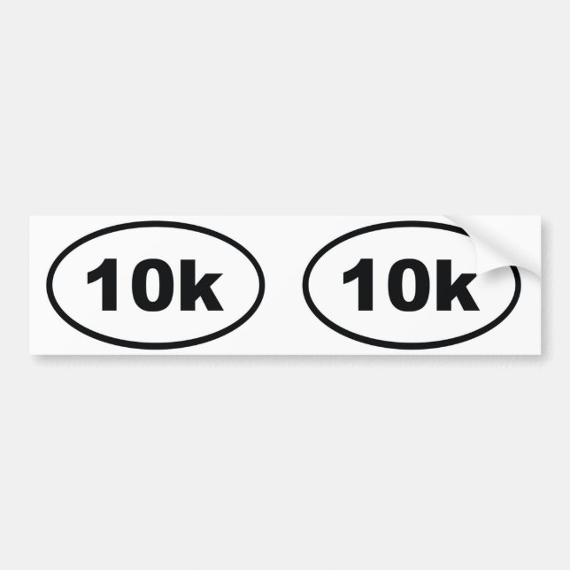 10k Oval Autoaufkleber (Vorne)