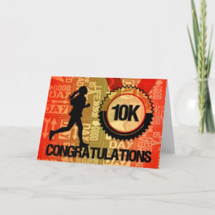 10K Run gratulieren weiblichen Runner Karte