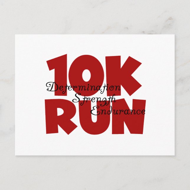 10K Run Red Postkarte (Vorderseite)