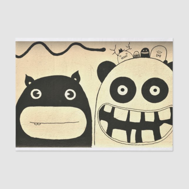 10lb Gewebepapier, GLÜCKLICHE MONSTER PAPIERPRODUK Seidenpapier (Vorderseite)