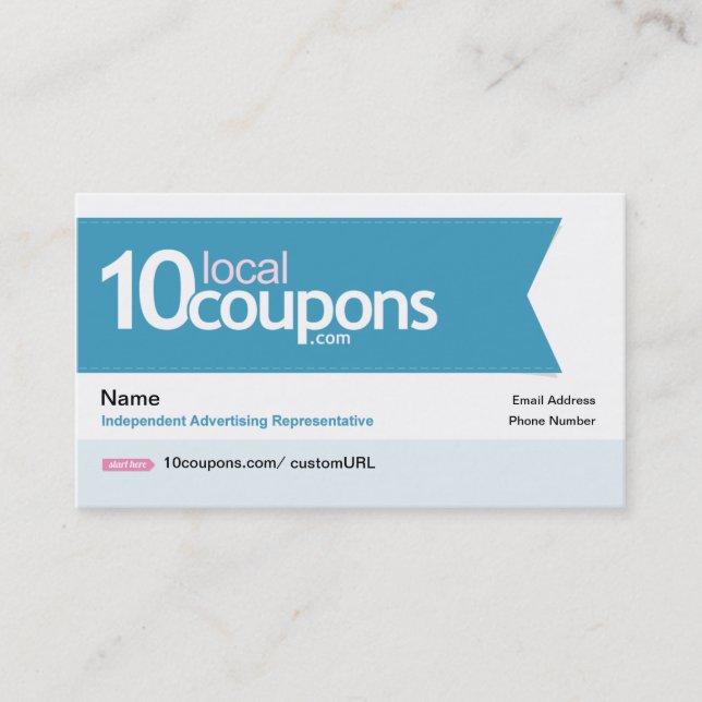 10LocalCoupons.com-Visitenkarte Visitenkarte (Vorderseite)