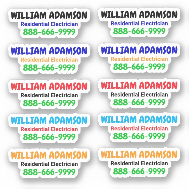 10pcs - Werbe-Elektro-Aufkleber Aufkleber (Vorderseite)