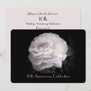 10th Anniversary Party Blassrosa Rose Chic Floral Einladung