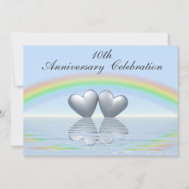10th Anniversary Tin Hearts Einladung