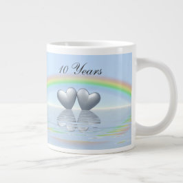 10th Anniversary Tin Hearts Jumbo-Tasse