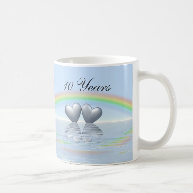 10th Anniversary Tin Hearts Kaffeetasse (Rechts)