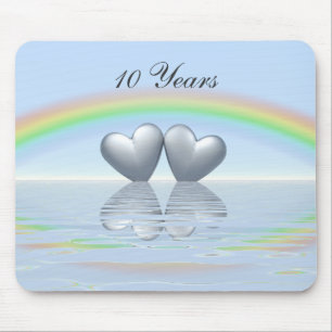 10th Anniversary Tin Hearts Mousepad