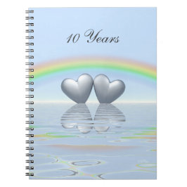 10th Anniversary Tin Hearts Notizblock