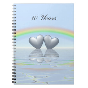 10th Anniversary Tin Hearts Notizblock