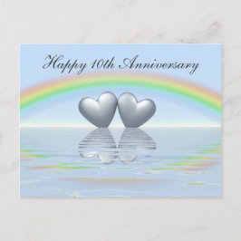 10th Anniversary Tin Hearts Postkarte