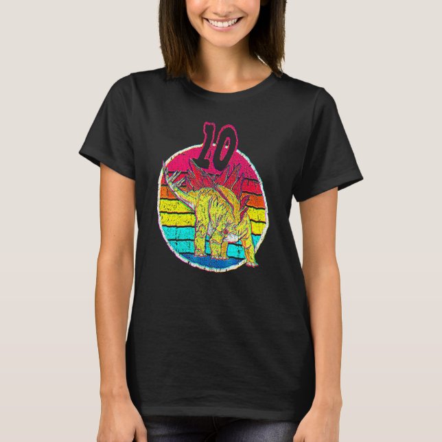 10th Birthday I Stegosaurus Stenops I Family Match T-Shirt (Vorderseite)