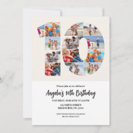 10th Birthday Invitation - Number 10 Einladung