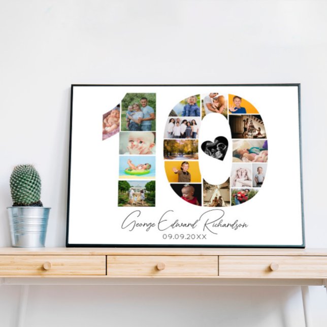 10th Birthday Photo Collage Poster Keepsake (Von Creator hochgeladen)