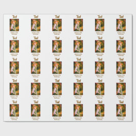 10th birthday photo name date simple brown beige b geschenkpapier