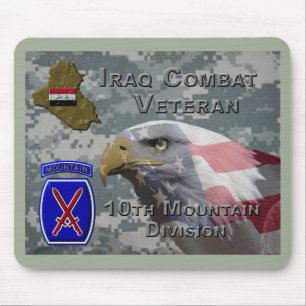 10th Mountain Div Irak Kampf Veteran Mousepad