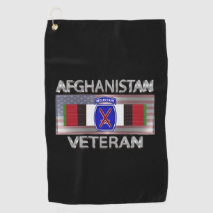 10th Mountain Division Afghanistan Veteran Golfhandtuch