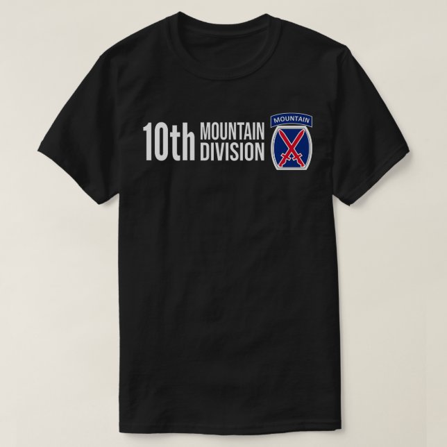 10TH MOUNTAIN DIVISION ARMY INFANTRY US USA VETERA T-Shirt (Design vorne)