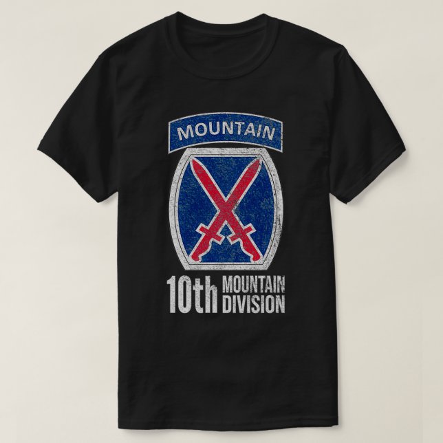 10TH MOUNTAIN DIVISION ARMY INFANTRY US USA VETERA T-Shirt (Design vorne)