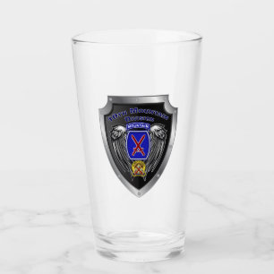 10th Mountain Division ”Climb To Glory” Schild Glas