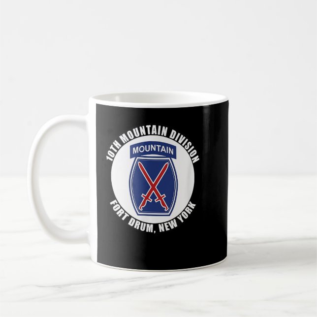 10th Mountain Division Fort Drum New York Emblem V Kaffeetasse (Links)