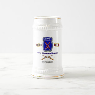 10th Mountain Division Irak- und Afghanistan-Veter Bierglas