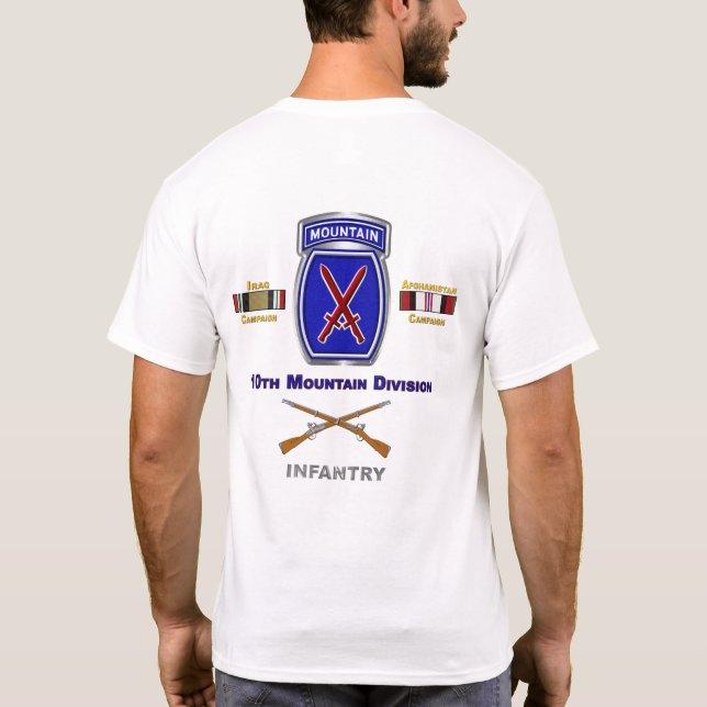 10th Mountain Division Iraq & Afghanistan Veteran T-Shirt (Rückseite)
