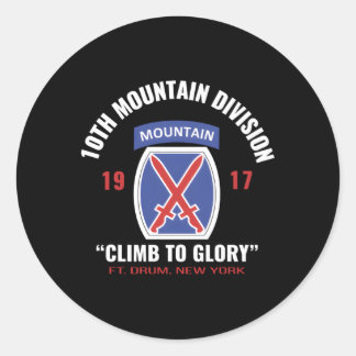 10th MTN Div Climb to Glory Runder Aufkleber