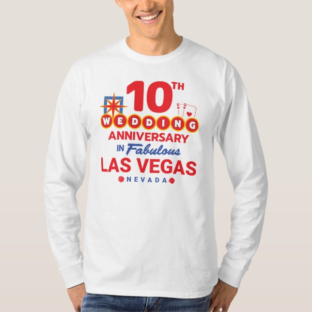 10th Wedding Anniversary Las Vegas Trip T-Shirt (Vorderseite)