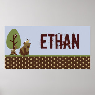 10x20 Druck für Kinderzimmer mit Namen Enchanted H Poster