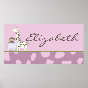 10x20 Kinderzimmer Art Name Print Jacana Girl Jung Poster