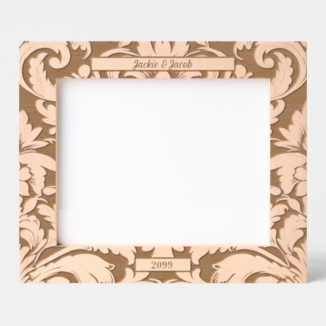 10x8 fette botanische Blätter mit benutzerdefinier Geätzte Rahmen (Vorderseite)