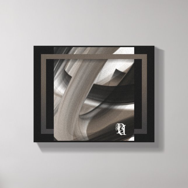 10x8" Terra’s Tender Whisper Abstract Brown Flower Leinwanddruck (Vorderseite)