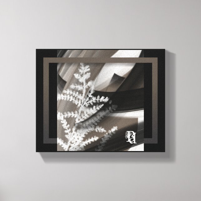 10x8" Terra’s Tender Whisper Abstract Brown Flower Leinwanddruck (Vorderseite)