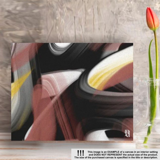 10x8" Trend Abstrakt Art Schwarz-weiß Powdery Leinwanddruck (Von Creator hochgeladen)