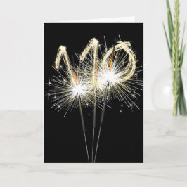 110. Geburtstagsparkler auf schwarz Karte