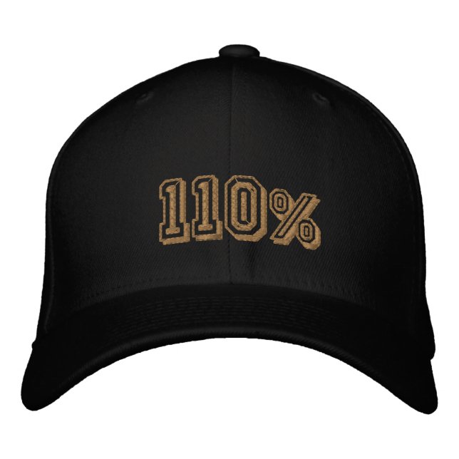 110% Gold Champions bestickte Cap Kappe (Vorderseite)
