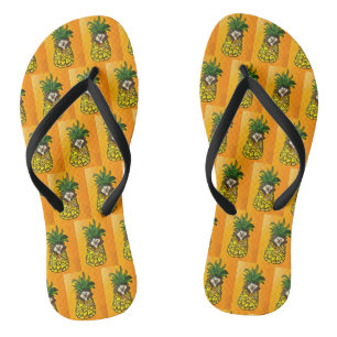 110 - Igel und Ananas Flip Flops