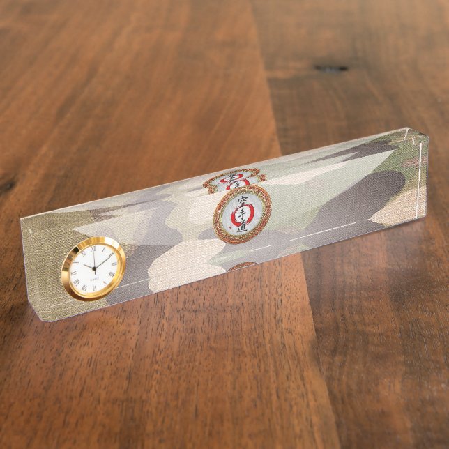 [110] Japanische Kalligraphie - Karate-do Namensplakette (Seite)