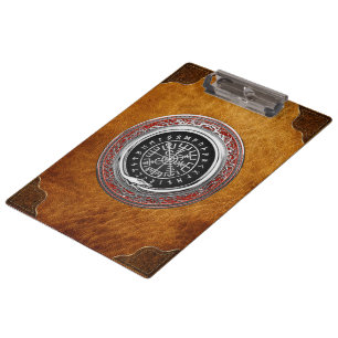 [110] Vegvisir - Viking Silver Magic Runic Compass Klemmbrett
