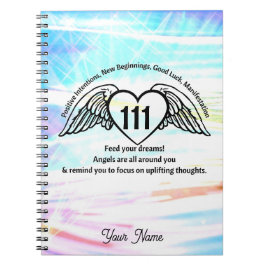 111 Angel Number Dankbarkeit Journal Notizblock