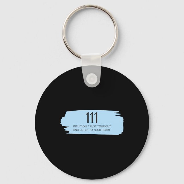 111 Engel Number Blue Schlüsselanhänger (Vorderseite)