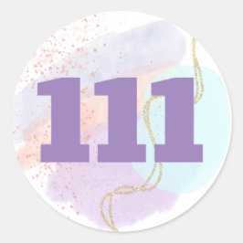 111 Hochsichtbare Angel-Rufnummern für Ausrichten  Runder Aufkleber