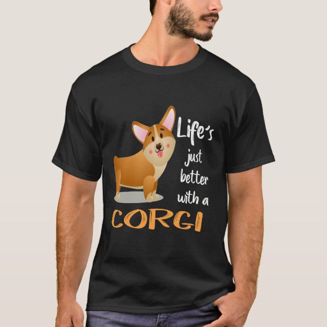 111 Leben ist einfach besser mit einem Corgi T-Shirt (Vorderseite)