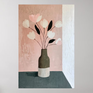 1129 Festigkeit und Ruhe eines Blumenminimalismus Poster