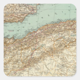 112 Marokko, Algerien, Tunesien Quadratischer Aufkleber