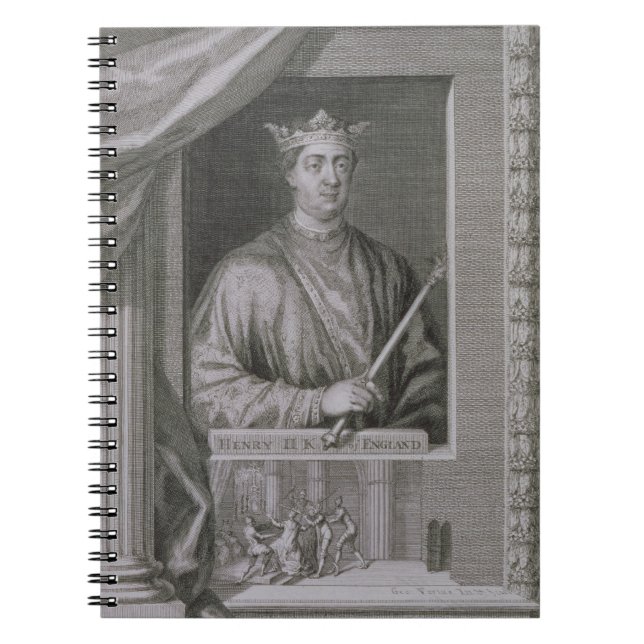 (1133-89) König Henry-II England ab 1154, von Notizblock (Vorderseite)