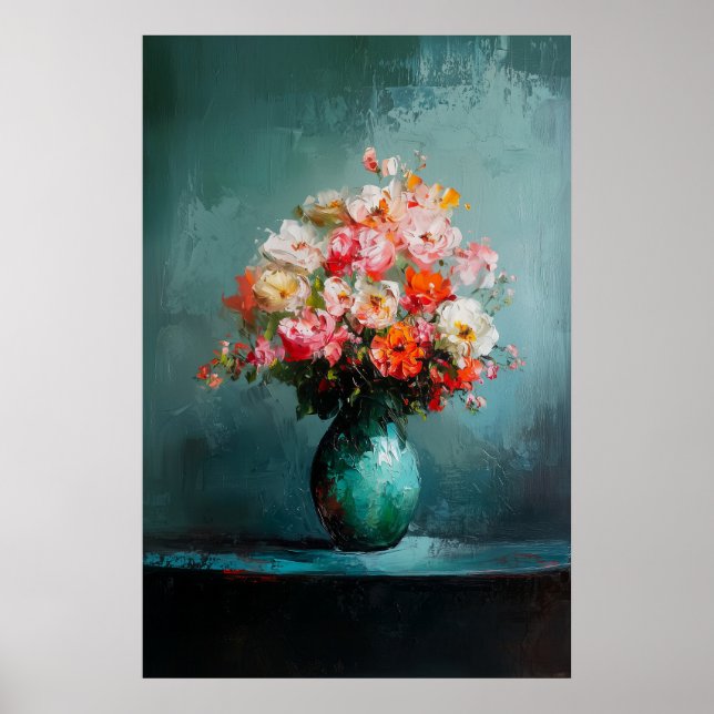 1140 Festigkeit und Ruhe eines Blumenminimalismus  Poster (Vorne)