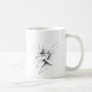 114 Schwarz Weiß Abstrakte Stammes Tattoo Kunst Kaffeetasse