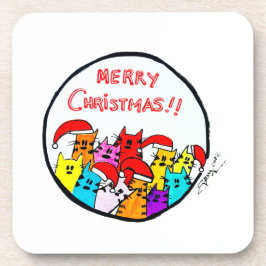 114 - Weihnachtskatzen - Untersetzer